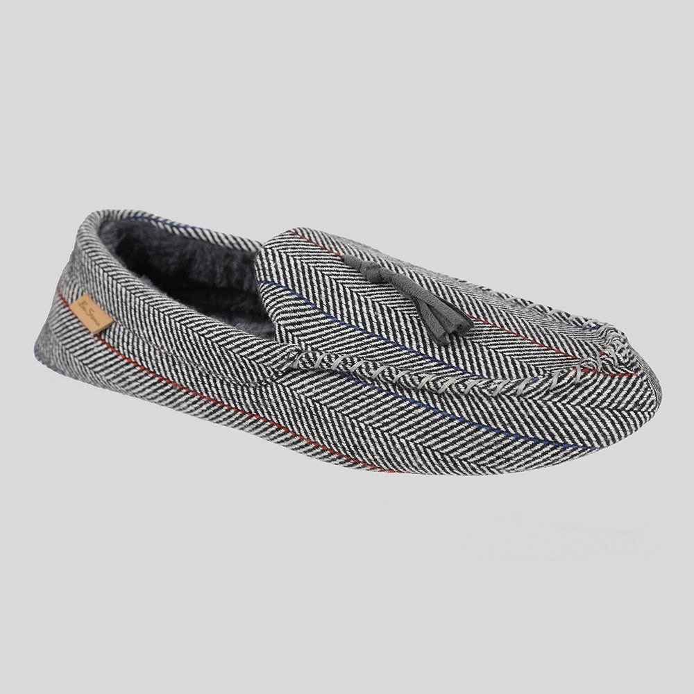 Ben Shermans Men’s Cliveden House Moccasin Gray Slipper, size 10.5